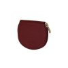 Accessori Scalvini | Portamonete Unisex In Pelle Rosso Bordeaux Scuro