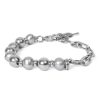 Gioielli Uomo Scalvini | Elegante Bracciale Uomo In Argento Con Perle Grigie E Sfere In Argento